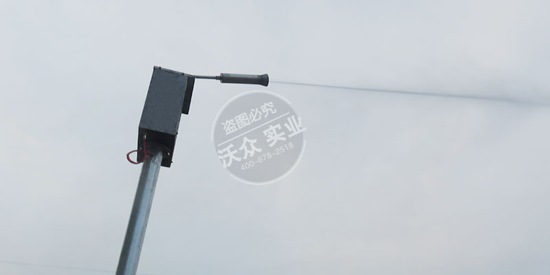 江苏盐城高铁站再建工地新型高空喷雾降尘系统
