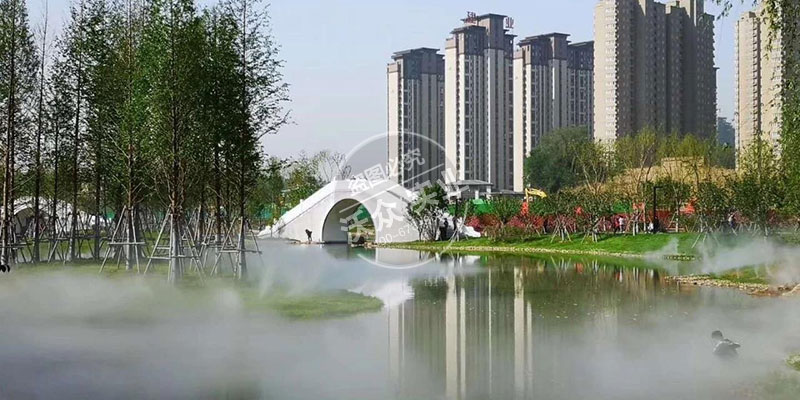 漯河小南湖公园景观雾应用