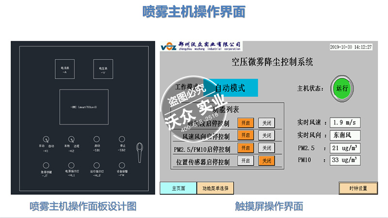 下料口干雾抑尘系统