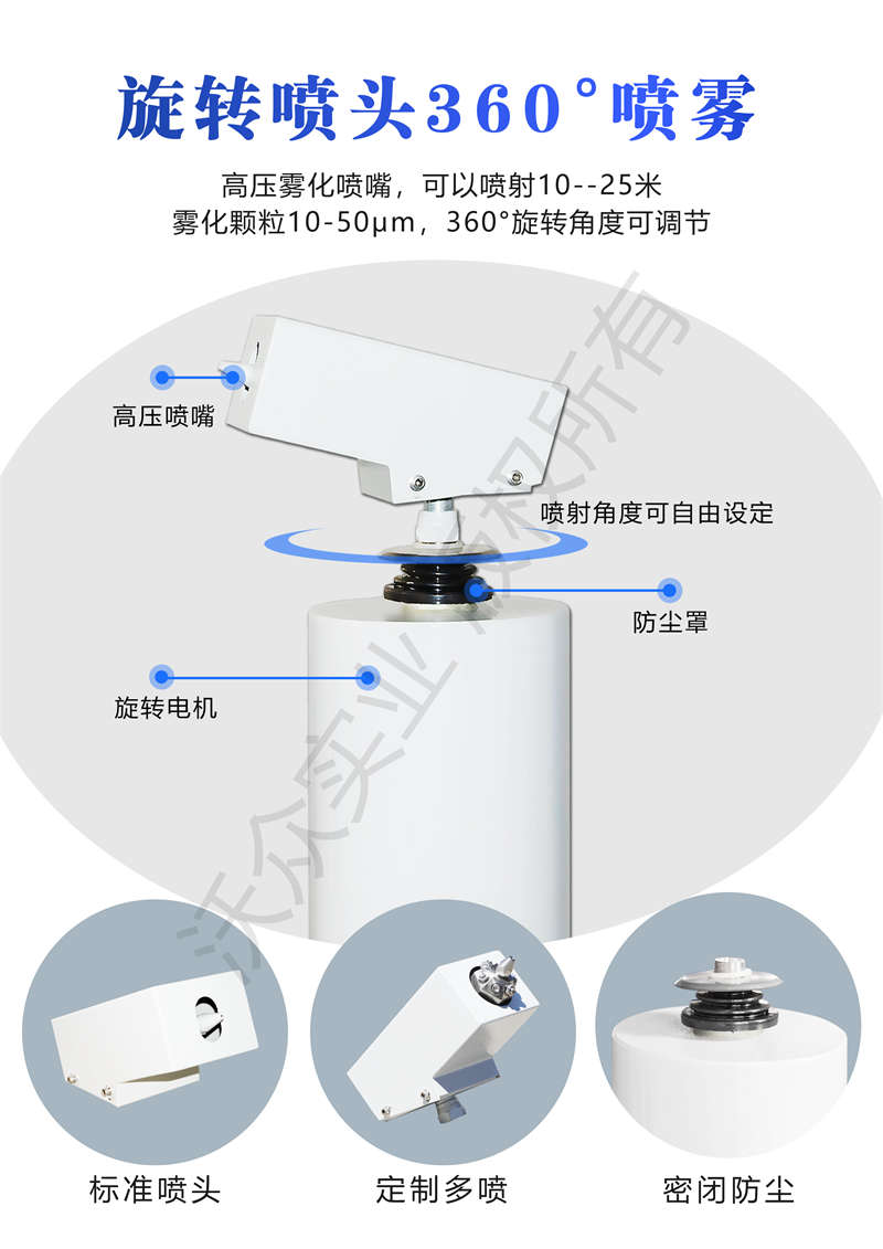 高空旋转水炮喷头特点